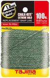 Tajima PL-ITOLL Replacement Snap-Line - 1.8 mm x 100 ft Chalk-Rite Dura Braided String -  White