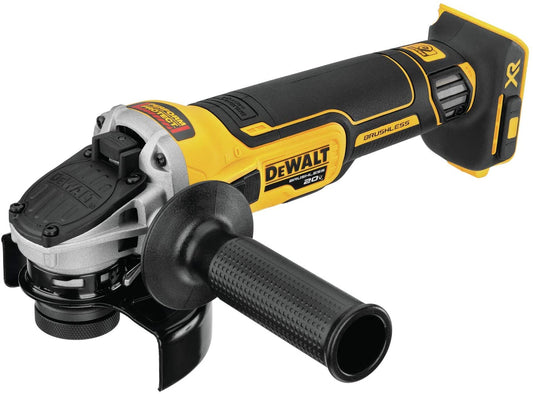 DEWALT DCG405B 20V MAX* XR 4.5 IN. SLIDE SWITCH SMALL ANGLE GRINDER WITH KICKBACK BRAKE (TOOL ONLY)