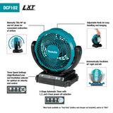 Makita DCF102Z 18V LXT® Lithium‑Ion Cordless 7‑1/8" Fan, Tool Only