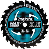 Makita B-61656 24T Carbide-Tipped Max Efficiency Circular Saw Blade, Framing, 7-1/4"