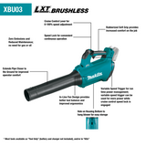 Makita XBU03SM1 Makita XBU03SM1 18V LXT® Lithium‑Ion Brushless Cordless Blower Kit (4.0Ah)