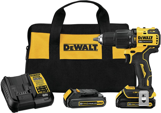 DeWalt DCD709C2 ATOMIC 20V MAX Lithium-Ion Cordless Brushless 1/2 in. Compact Hammer Drill Kit