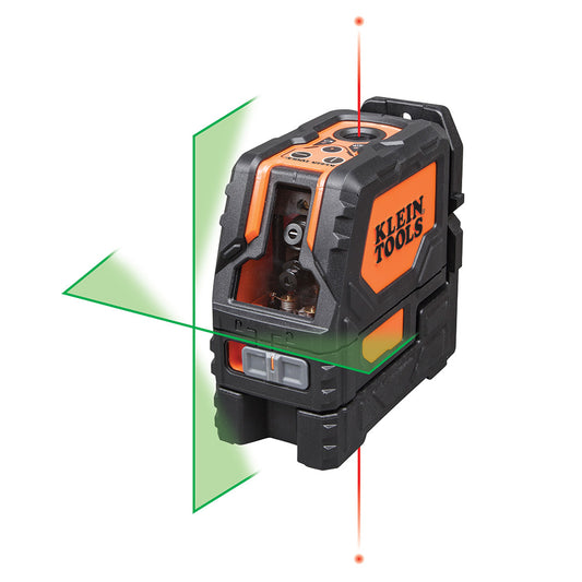 KLEIN 93LCLG Laser Level, Self-Leveling Green Cross-Line and Red Plumb Spot