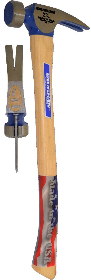 CF1HC Vaughan 23 oz Milled Face California Framing Hammer With Curved Handle