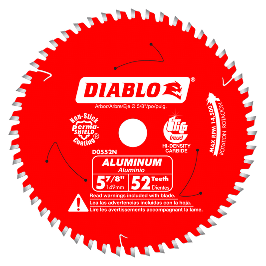 Diablo D0552N 5-7/8 in. x 52 Tooth Medium Aluminum Cutting Saw Blade