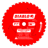 Diablo D0736GPA 7-1/4 in. x 36 Tooth Wood & Metal Carbide Saw Blade
