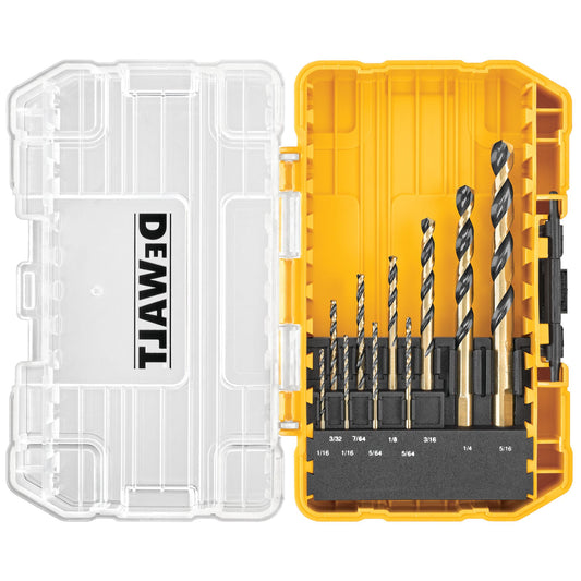 DeWalt DWA1180 Black & Gold 10PC Drill Bit Set