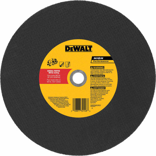 DeWalt DW8021 14" X 5/32" X 20mm Metal Cutting High Speed Cut-Off Wheel