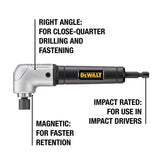 DEWALT DWARA120 Right Angle Attachment, Impact Ready