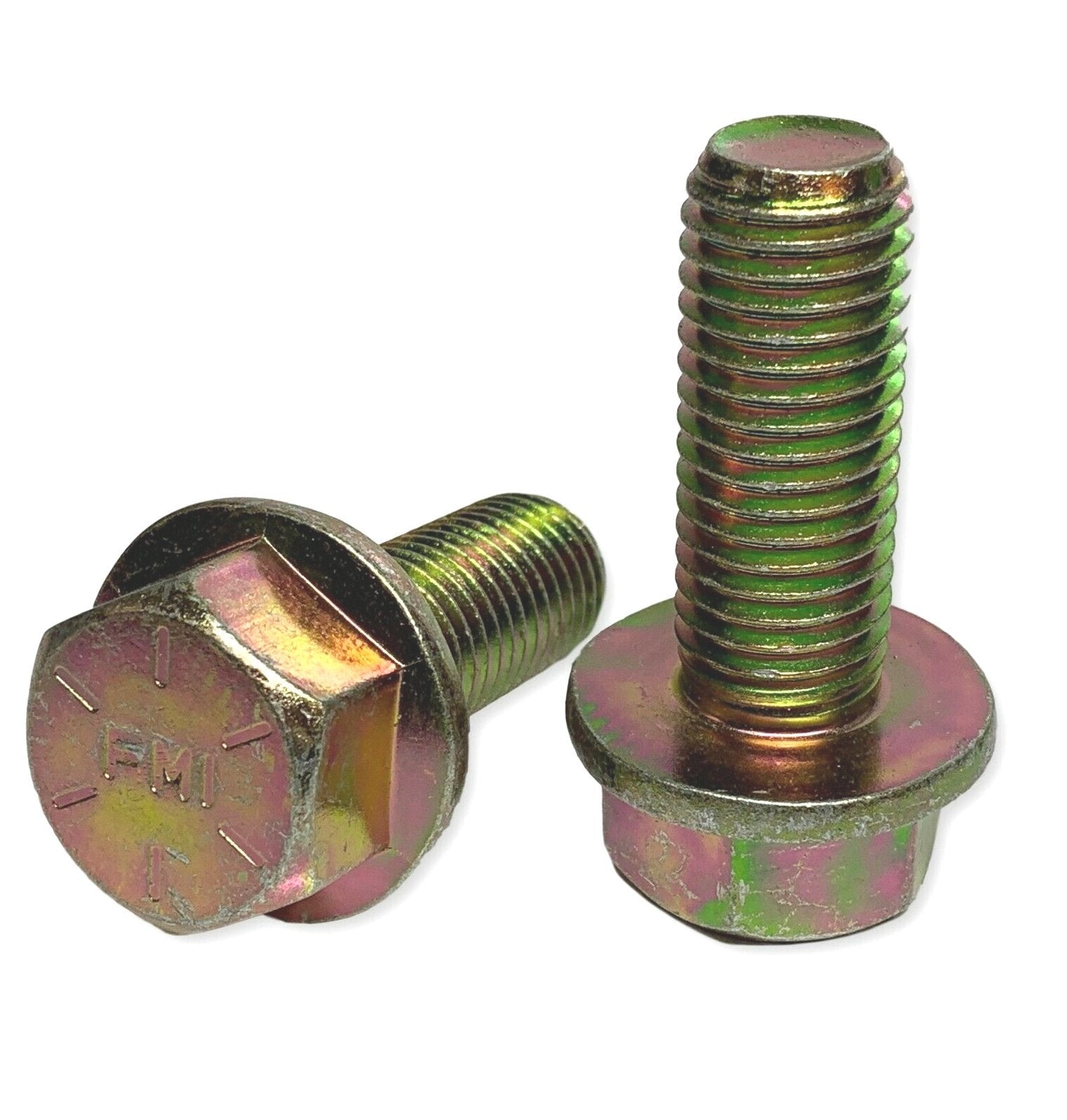 3/8"-16 x 1/2" Grade 8 Flange Frame Bolt Yellow Zinc Plated Full Thread