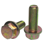 3/8"-16 x 1/2" Grade 8 Flange Frame Bolt Yellow Zinc Plated Full Thread