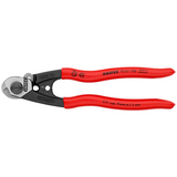 KNIPEX 95 61 190 Heavy Duty Forged Steel 7 1 2 in Wire Rope Cutters with 64 HRC Cutting Edge
