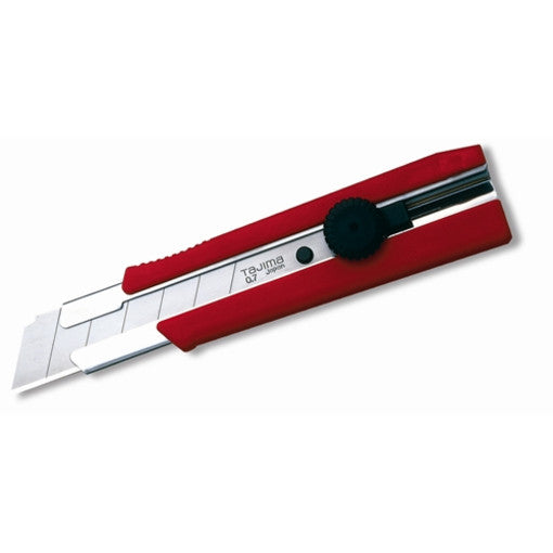 TAJIMA LC-650 Utility Knife - 1" 7-Point Rock Hard Snap Blade Box Cutter with Dial Lock & Rock Hard Blade