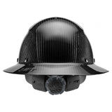 LIFT Safety HDC-15KG DAX Carbon Fiber Full Brim Hard Hat - Ratchet Suspension - Gloss Black