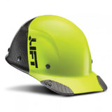 LIFT Safety HDC50C-19HC DAX 50-50 Carbon Fiber Cap Style Hard Hat - Ratchet Suspension - Hi-Viz Yellow/Black