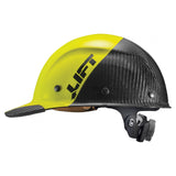 LIFT Safety HDC50C-19HC DAX 50-50 Carbon Fiber Cap Style Hard Hat - Ratchet Suspension - Hi-Viz Yellow/Black
