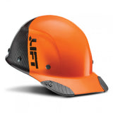 LIFT Safety HDC50C-19OC DAX 50-50 Carbon Fiber Cap Style Hard Hat - Ratchet Suspension - Orange/Black