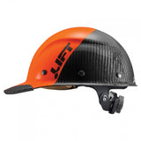 LIFT Safety HDC50C-19OC DAX 50-50 Carbon Fiber Cap Style Hard Hat - Ratchet Suspension - Orange/Black