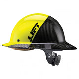 LIFT Safety HDF50C-19HC DAX 50-50 Carbon Fiber Full Brim Hard Hat - Ratchet Suspension - Yellow/Black