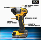 DEWALT DCK276E2 20V MAX Brushless Cordless Hammer Drill/Driver and Impact Driver Combo Kit with POWERSTACK Batteries