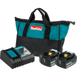 Makita BL1850BDC2 18V LXT® Lithium‑Ion Battery and Rapid Optimum Charger Starter Pack (5.0Ah)