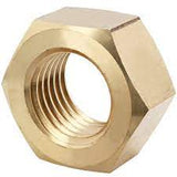 1/2"-13 Brass Finished Hex Nut UNC