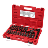 Milwaukee 49-66-7009 43PC SHOCKWAVE Impact Duty 3/8" Drive SAE & Metric Deep 6 Point Socket Set