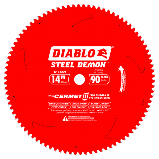Diablo D1490CF 14 in. x 90 Tooth Steel Demon
Cermet II  Saw Blade for Metals
and Stainless Steel
