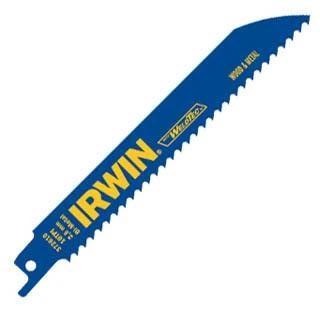 Irwin 372610 6" x 10 TPI Metal & Wood Reciprocating Cutting Blades 