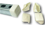 1 5/8" X 1 5/8" Plastic White End Caps for Unistrut Channel #4881W