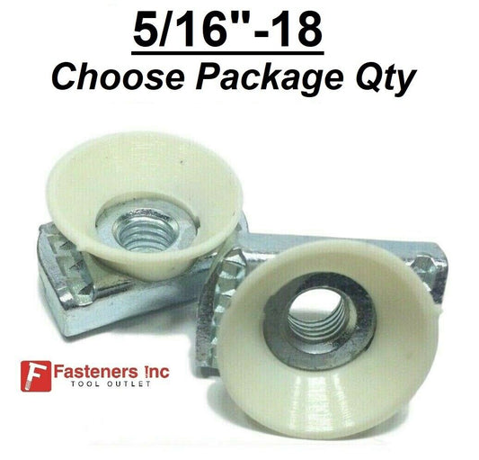 5/16-18 Cone Twirl Nuts for Unistrut Channel Standard Strut 5/16"-18