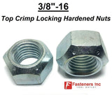 3/8"-16 All Metal Top CrimpIng Cone Lock Nut Grade 8 / C Zinc Plated