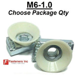 M6-1.0 Metric Cone / Twirl Nuts for Unistrut B-line Channel