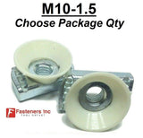 M10-1.5 Metric Cone / Twirl Nuts for Unistrut B-line Channel