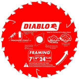 Diablo D0724A 7 1/4" x 24T Carbide Framing Saw Blade
