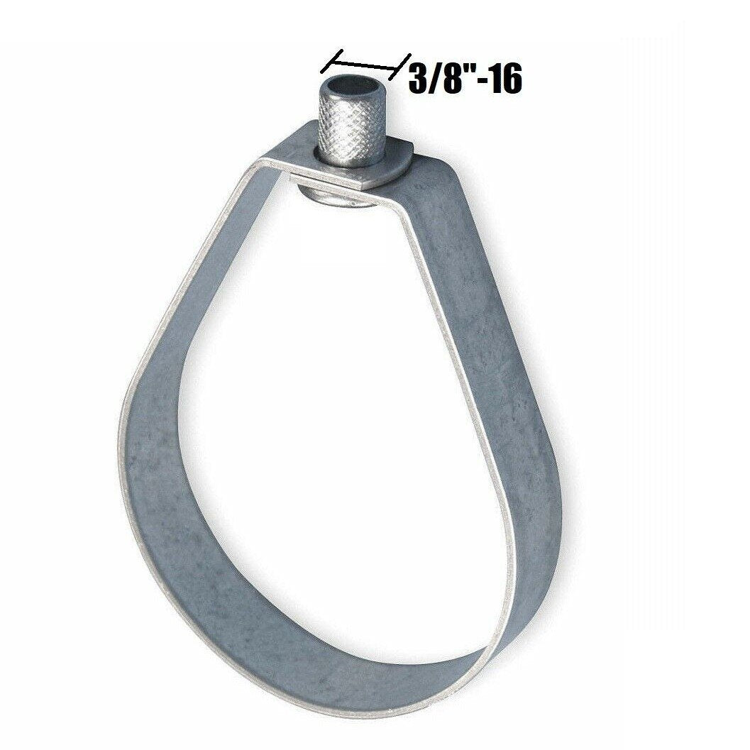1 1/2" x 3/8"-16 Pipe Size Swivel Loop Hanger Tolco Fig 200 Adjustable Band Hanger