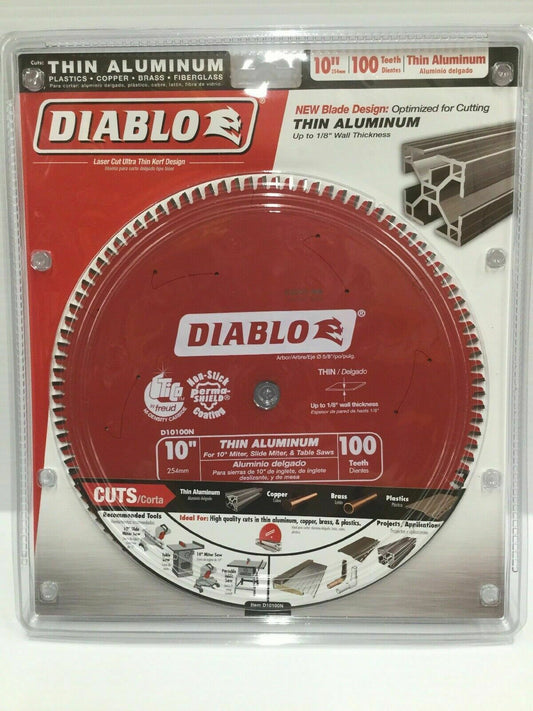 Diablo D10100N Thin Aluminum Cutting Circular Saw Blade 10" x 100 T New