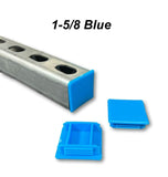 PVC Style Plastic BLUE End Caps Unistrut Channel 1-5/8'' X 1-5/8'' #EC-2BL