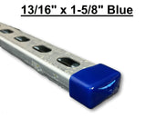 Plastic Blue Safety End Caps for Shallow Unistrut Channel 13/16'' x 1-5/8"