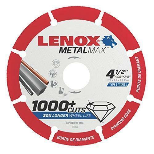 Lenox Tools 1972921 METALMAX Diamond Edge Cut off Wheel, 4.5" x 7/8"