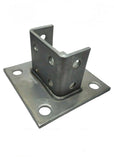 P2073ASQ Stainless Steel Double Unistrut Channel Post Base Square