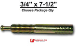 3/4" x 7-1/2" Strike Pin Nailon Concrete Wedge Anchor Yellow Zinc