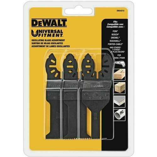 DEWALT DWA4215 3 Piece Oscillating Blade Set