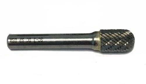 SC-3 Norseman Premium Carbide Burr Cylinder Shape Radius End Cut USA (17799)