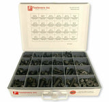 Grade 8 Flange / Frame Bolt & Lock Nut Assortment Kit Black Phos/Oil 420 Pieces - White