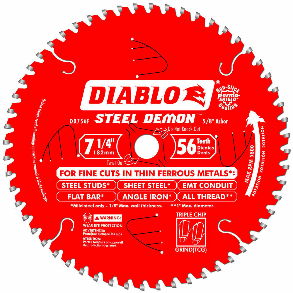 Diablo D0756F TCG Ferrous Cutting Blade 7-1/4" x 56 Tooth New