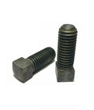 1/4"-20 x 1" Square Head Cup PoInt Set Screws PlaIn / Black Hardened