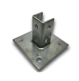 (#4774S1) P2072ASQ SS StaInless Steel for 1-5/8" UniStrut Post Base Square