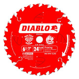 Diablo D0624A 6 1/2 in. x 24‑Tooth Tracking Point Framing Saw Blade