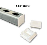 PVC Style Plastic WHITE End Caps Unistrut Channel 1-5/8'' X 1-5/8'' #EC-2W